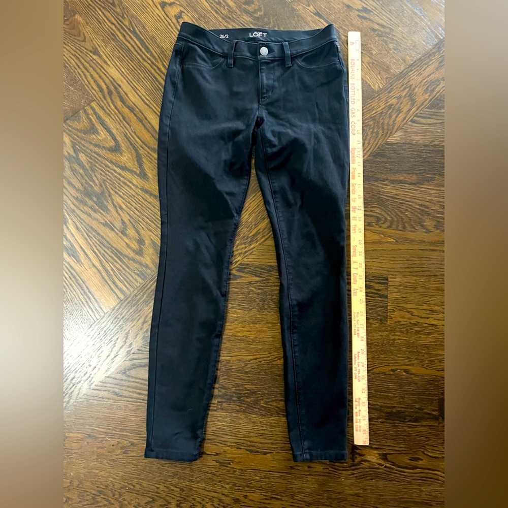 LOFT Women's 26/2 Black  denim Jeans skinny